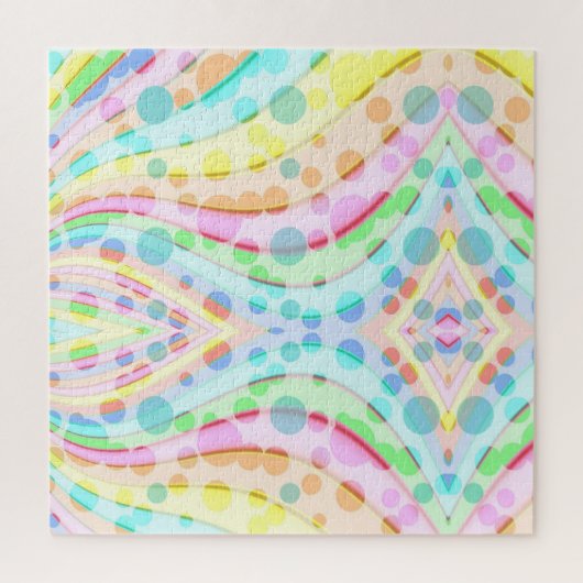 Regenboogkonijnen en bubbels legpuzzel (Verticaal)