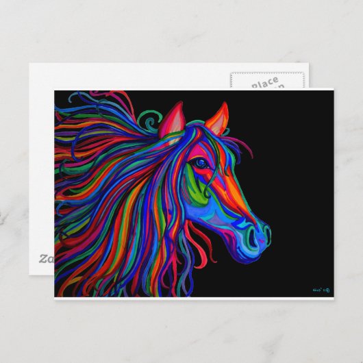 regenboogkop briefkaart (Voorkant / Achterkant)