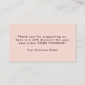 Regenboogkorting Hartelijk dank voor uw steun voor Visitekaartje (Achterkant)