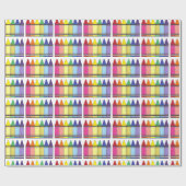 Regenboogkrayons Artistist Kunstenfeest van het ki Cadeaupapier (Vlak)