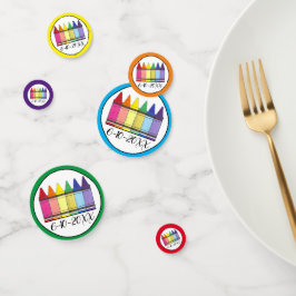 Regenboogkrayons Artistist Kunstenfeest van het ki Confetti