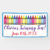 Regenboogkrayons Artistist Kunstenfeest van het ki Spandoek (Horizontaal)