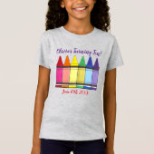 Regenboogkrayons Artistist Kunstenfeest van het ki T-shirt (Voorkant)