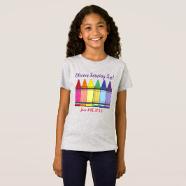 Regenboogkrayons Artistist Kunstenfeest van het ki T-shirt