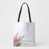 Regenboogkrayons Kindergarten Canvas tas van de Gi (Voorkant)