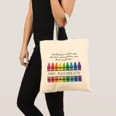 Regenboogkrayons Kindergarten Canvas tas van de Gi (Voorkant (product))
