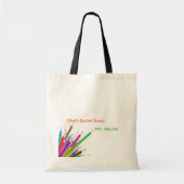 Regenboogkrayons Kindergarten Canvas tas van de Gi (Voorkant)