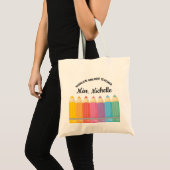 Regenboogkrayons Wereld Grootste canvas tas leraar (Voorkant (product))