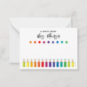 Regenboogkrijtjes Kleuterleerkracht Notitiekaartje (Voorkant)