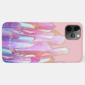 Regenboogkristallen op roze Case-Mate iPhone case (Achterkant (horizontaal))