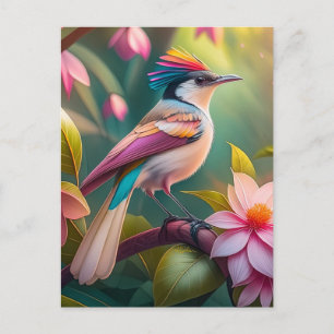 Regenboogkruin Jay Fantasie Vogel Briefkaart