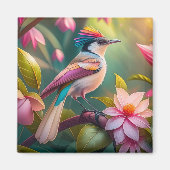 Regenboogkruin Jay Fantasie Vogel Magneet (Voorkant)