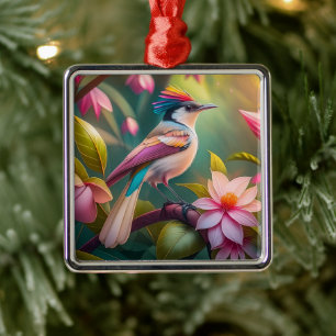 Regenboogkruin Jay Fantasie Vogel Metalen Ornament