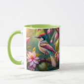 Regenboogkruin Jay Fantasie Vogel Mok (Links)