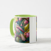 Regenboogkruin Jay Fantasie Vogel Mok (Voorkant links)