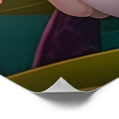 Regenboogkruin Jay Fantasie Vogel Poster (Hoek)