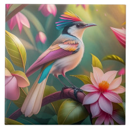 Regenboogkruin Jay Fantasie Vogel Tegeltje