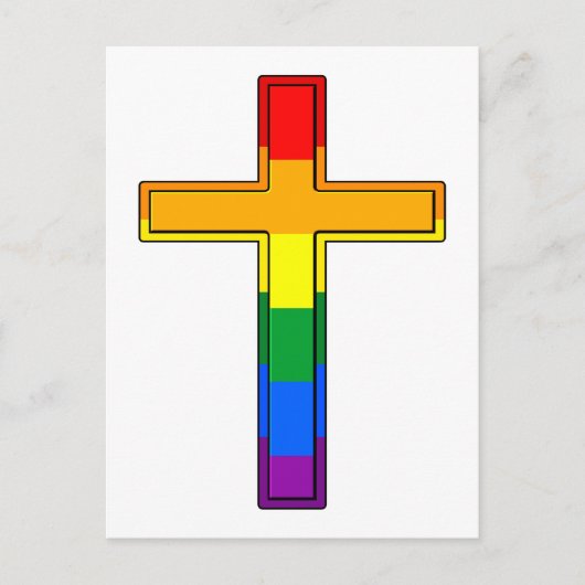 Regenboogkruis Briefkaart (Voorkant)