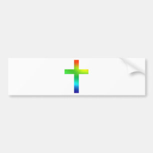Regenboogkruis Bumpersticker