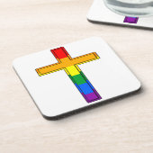 Regenboogkruis Drankjes Onderzetter (Linkerzijde)