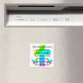 REGENBOOGKRUIS EN VLINDER SERENITEIT GEBED ONTWERP MAGNEET (Insitu (Vaatwasser))
