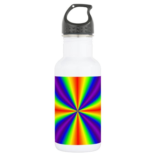 Regenboogkruis glazen tumbler waterfles (Voorkant)