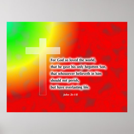 Regenboogkruis Poster (Voorkant)