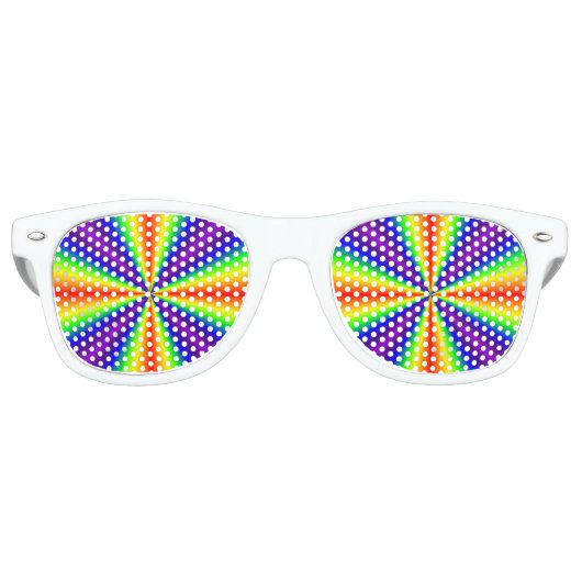 Regenboogkruis Retro Zonnebril (Voorkant)