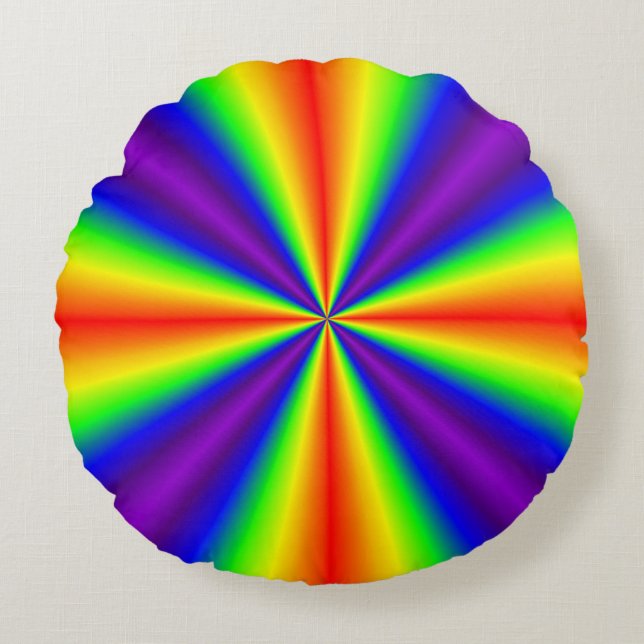 Regenboogkruis Rond Kussen (Voorkant)