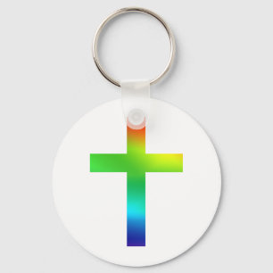 Regenboogkruis Sleutelhanger