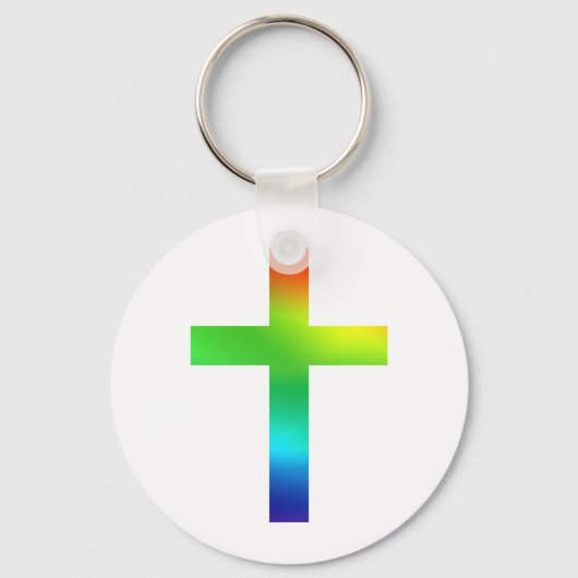 Regenboogkruis Sleutelhanger (Voorkant)
