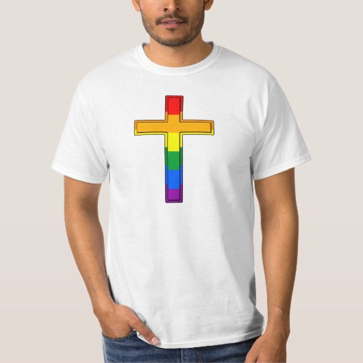 Regenboogkruis T-shirt (Voorkant)