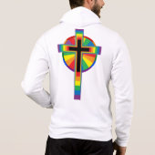 Regenboogkruismouwloos vest hoodie (Achterkant)