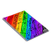 Regenboogkrullen Notitieboek (Rechterzijde)