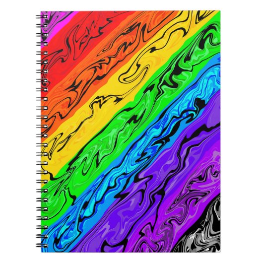 Regenboogkrullen Notitieboek (Voorkant)