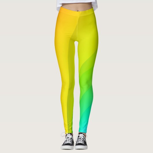 Regenboogkunst Abstracte Leggings (Voorkant)