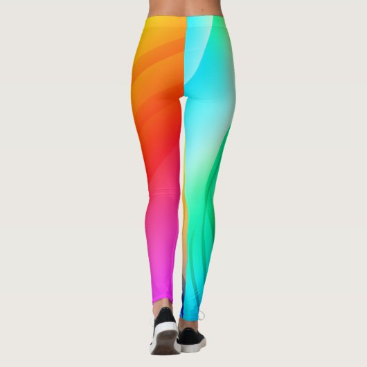 Regenboogkunst Abstracte Leggings (Achterkant)