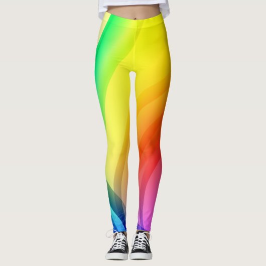 Regenboogkunst Abstracte Leggings (Voorkant)