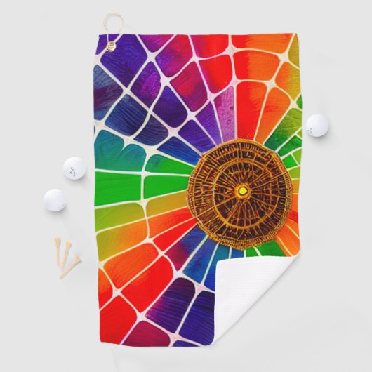 Regenboogkunst Golfhanddoek (Insitu)