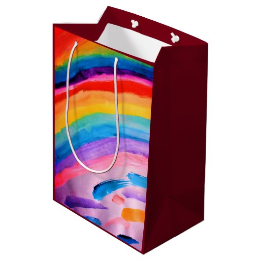 Regenboogkunst Medium Cadeauzakje (Achterkant Gekanteld)