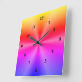 Regenboogkunst Vierkante Klok (Hoek)