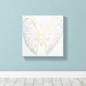 Regenboogkunsten Engel Schilderen Kunstschilderwer Canvas Afdruk (Insitu (Houten vloer))