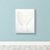 Regenboogkunsten Engel Schilderen Kunstschilderwer Canvas Afdruk (Insitu (Houten vloer))