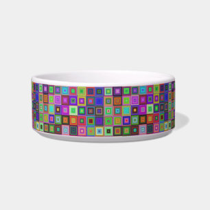 regenboogkwadraten kattenvoer kom
