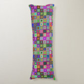 regenboogkwadratenkussen lichaamskussen (Voorkant Verticaal)