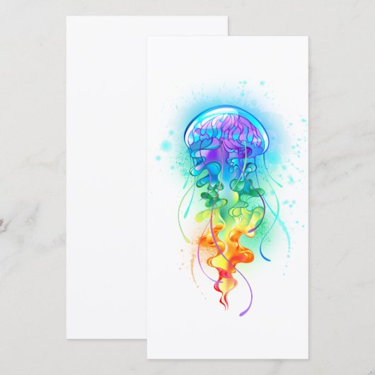 Regenboogkwal Bedankkaart (Voorkant / Achterkant)