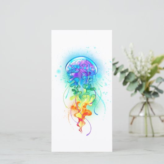 Regenboogkwal Bedankkaart (Staand voorkant)