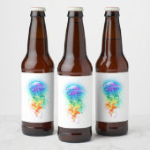 Regenboogkwal Bier Etiket (Flessen)