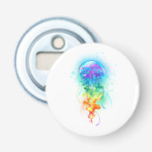 Regenboogkwal Button Flesopener (Voorkant)