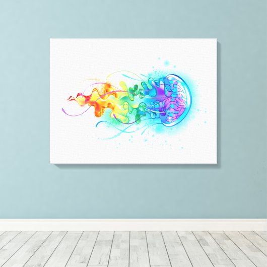 Regenboogkwal Canvas Afdruk (Insitu (Houten vloer))